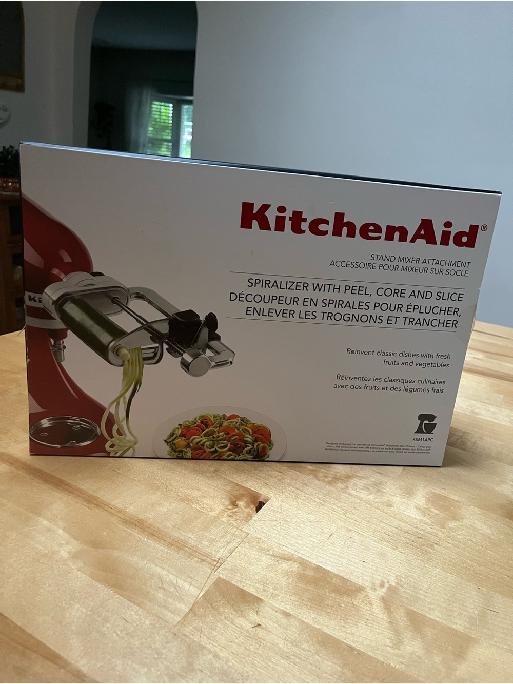 KitchenAid White and Red Spiralizer Stand Mixer Attachment